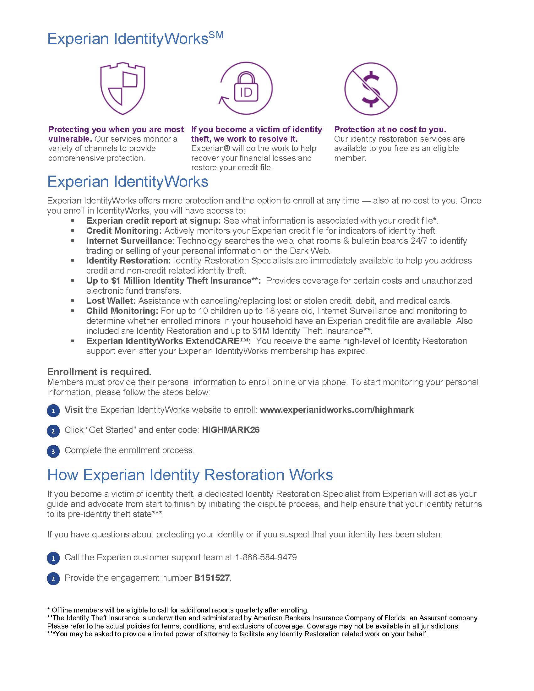 Experian IdentityWorks Flyer